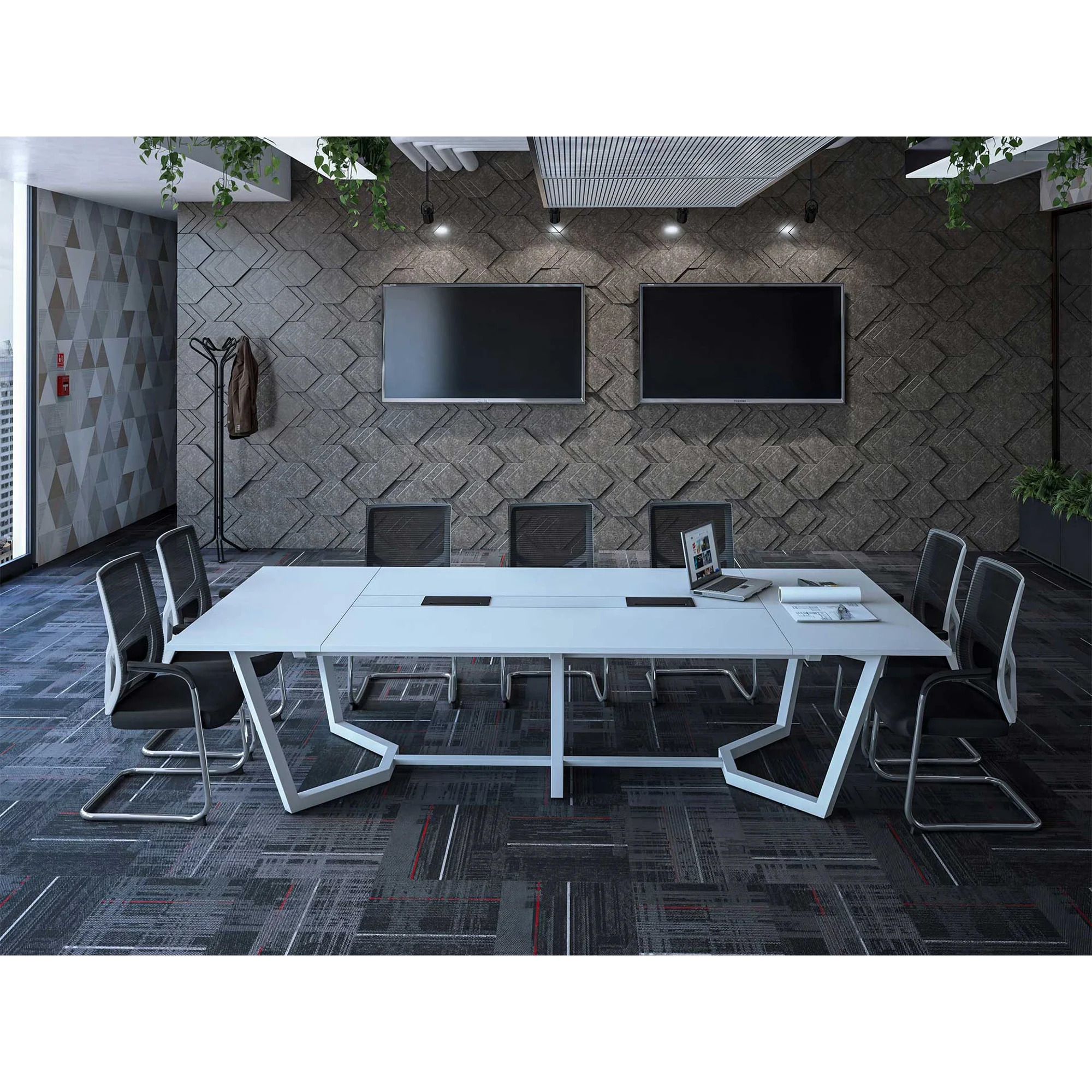 Заседателна маса RFG Roy White 300/140/75h см бяла